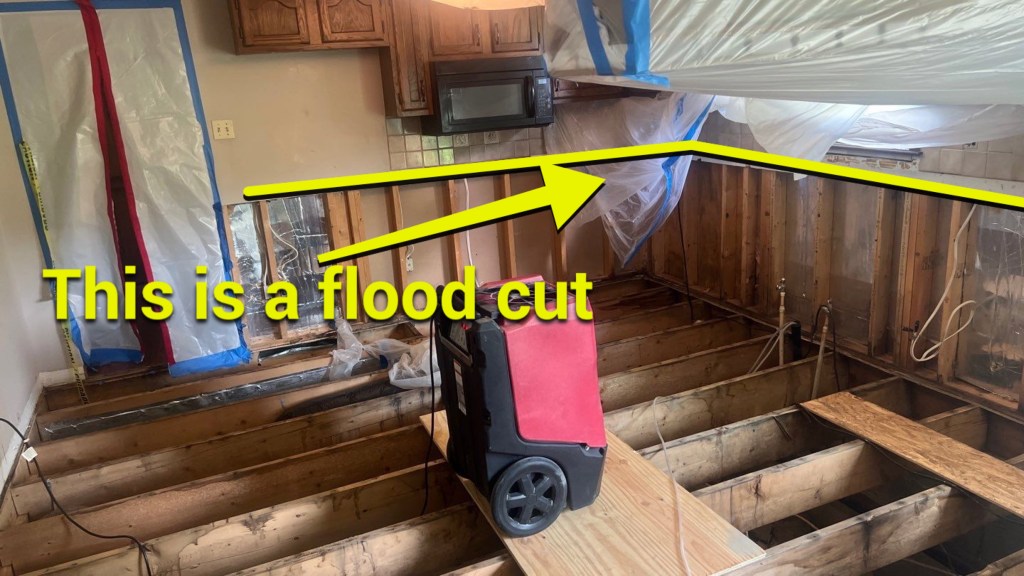 this is a flood cut in a house