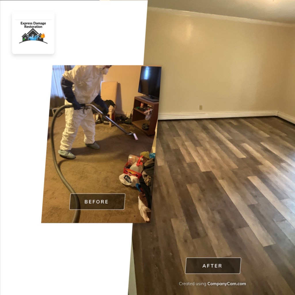 a person in a room with a vacuum