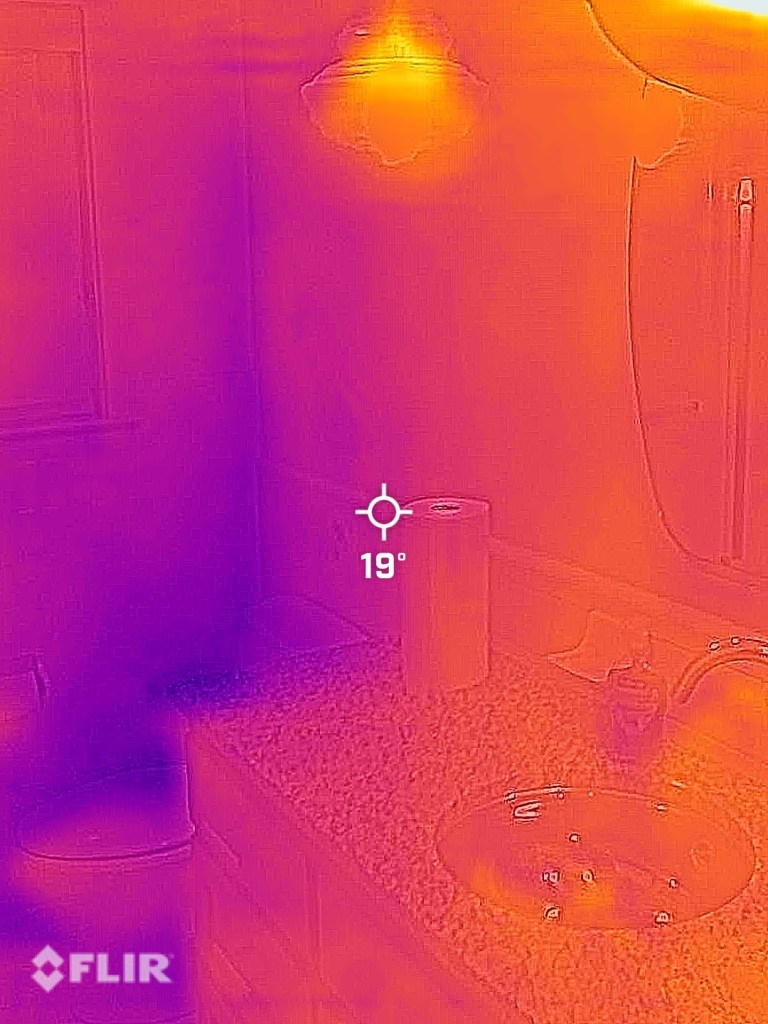 Thermal image of water damage